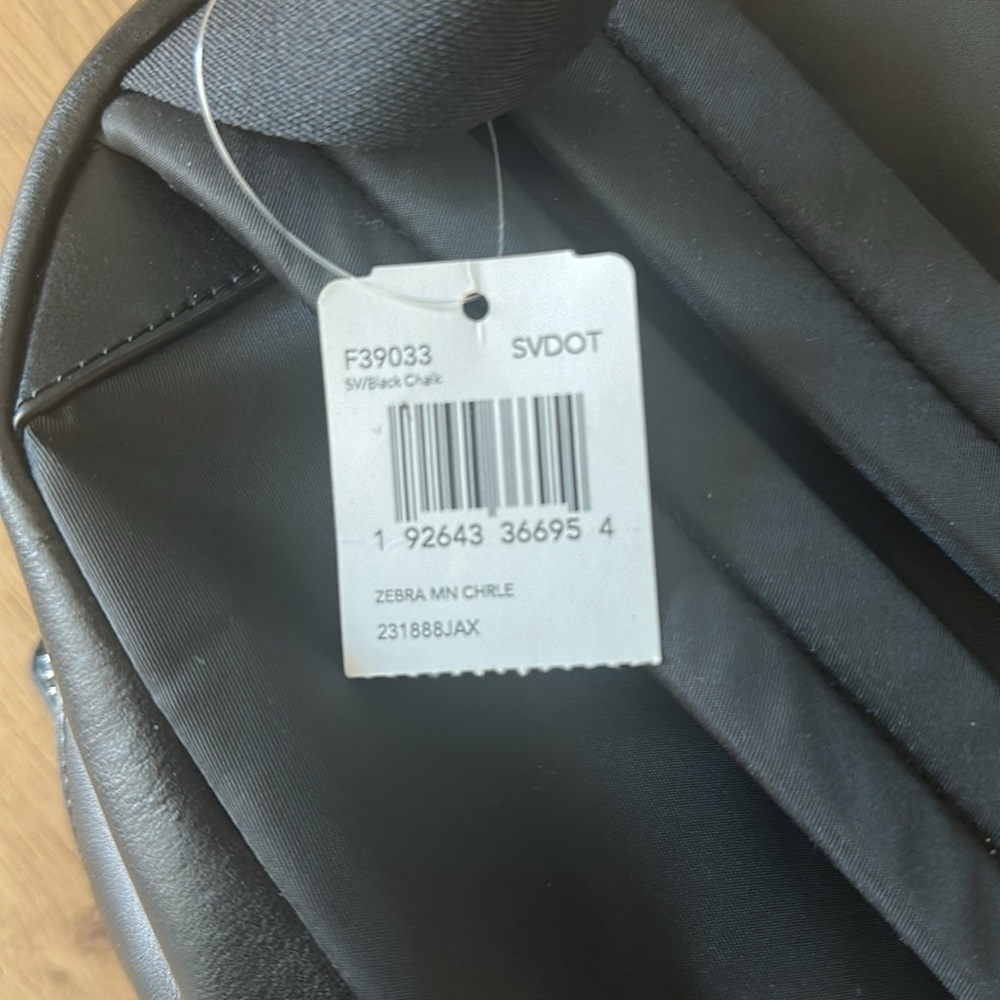Coach Black and White Zebra Print Backpack - Picture 5 of 5